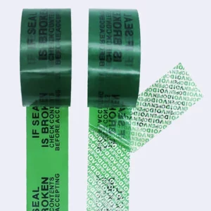 green tamper evident security tape