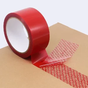 red tamper evident security tape